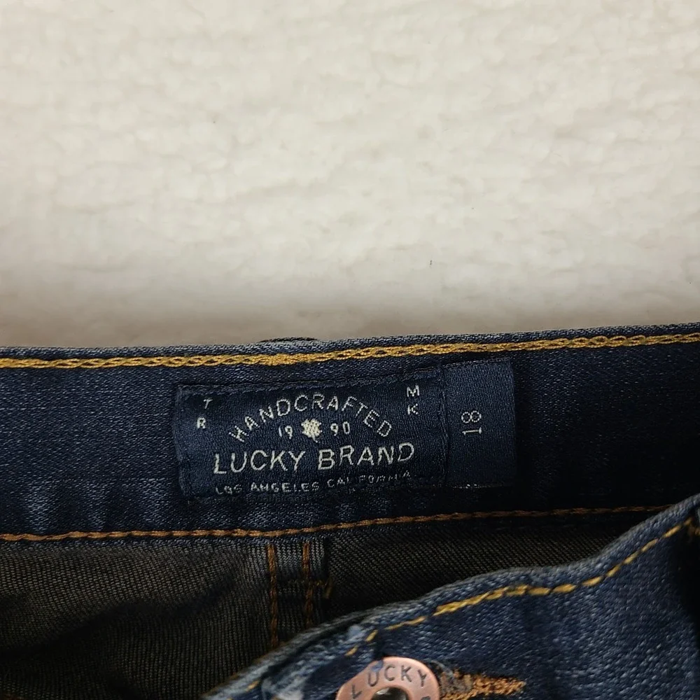 Lucky Brand Jeans Boys 18‎ Blue Classic Straight Leg Dark Wash Denim *
